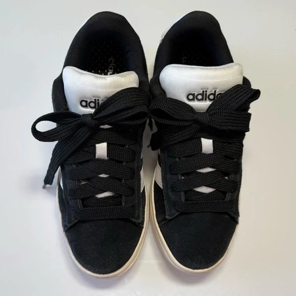 Adidas Black Suede & White Shoes - Picture 3 of 6
